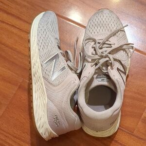 New Balance Cream Athletic Shoes with Cushioned Design